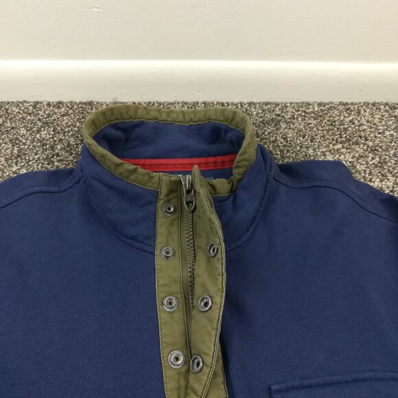 Vintage Polo Ralph Lauren Sweatshirt 1/4 Zip Talon Zipper Blue Mens XL - Picture 4 of 9